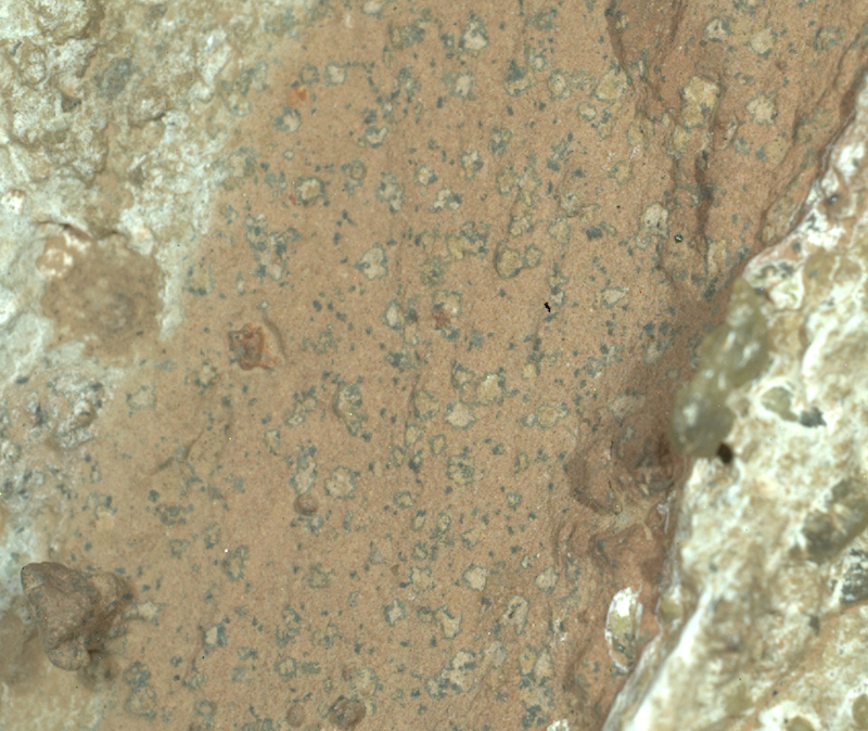 Panorama martien depuis le rover Perseverance, montrant des formations géologiques anciennes et une carte des futures explorations.