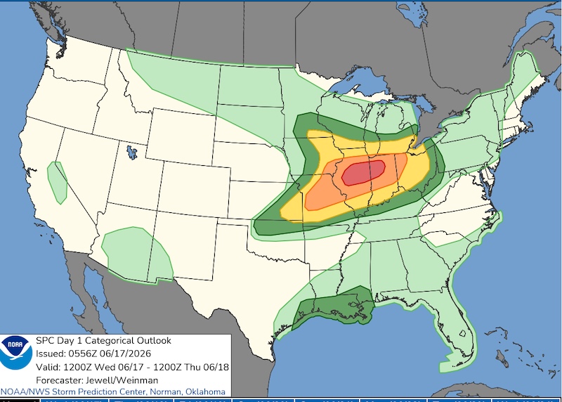 Une alerte météo majeure vise le Midwest et la côte du Golfe