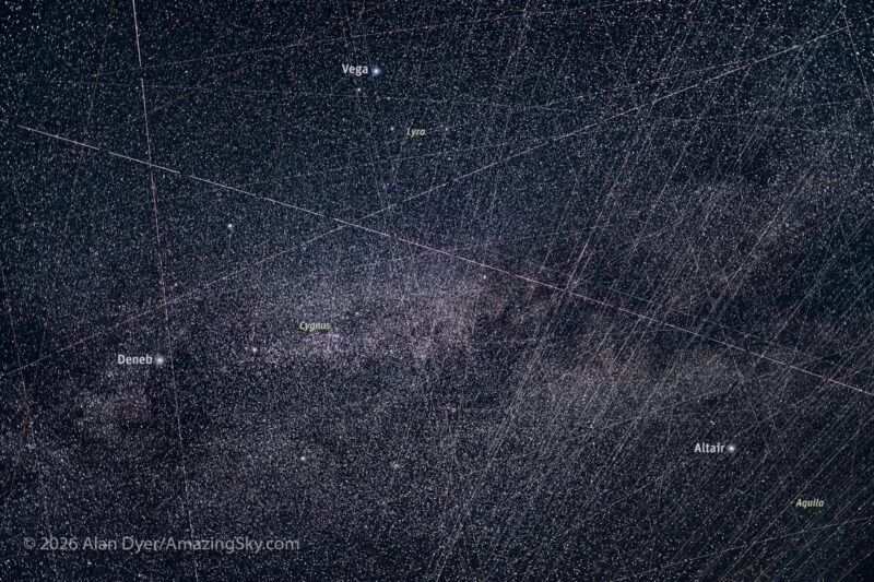 Une vidéo révèle l&rsquo;impact des milliers de satellites Starlink sur le ciel