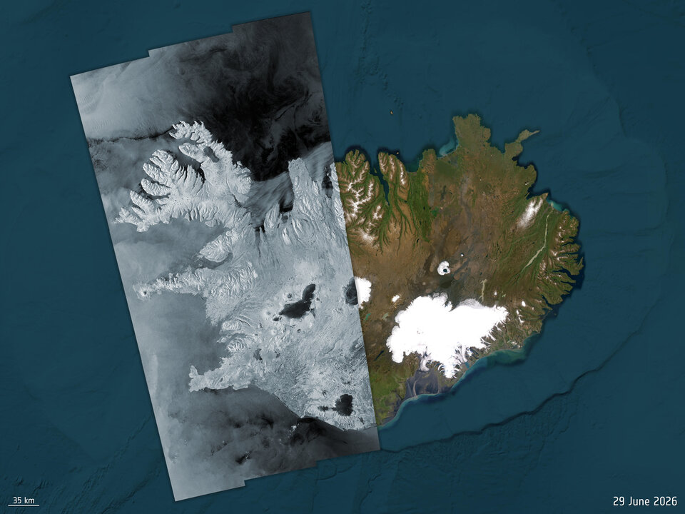 Image radar C-bande de la région de Melbourne, Australie, capturée par Sentinel-1A.