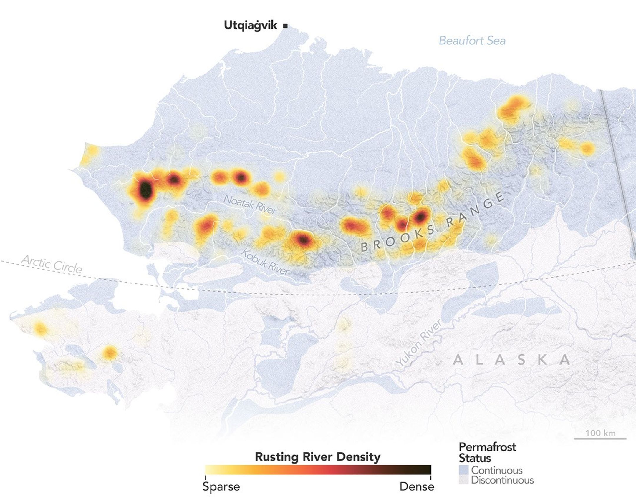 Le dégel du pergélisol en Alaska rouille plus de 200 rivières