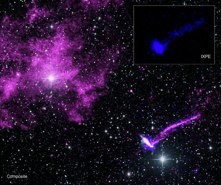 Le télescope IXPE mesure les champs magnétiques du pulsar J1101−6101