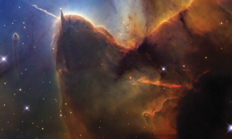 Hubble révèle une portion active de la Nébuleuse de la Trifide M20