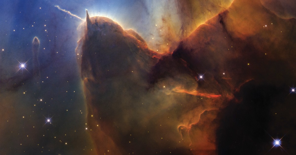 Hubble révèle une portion active de la Nébuleuse de la Trifide M20